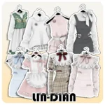 LIN-DIAN Clothes hangers decor Set