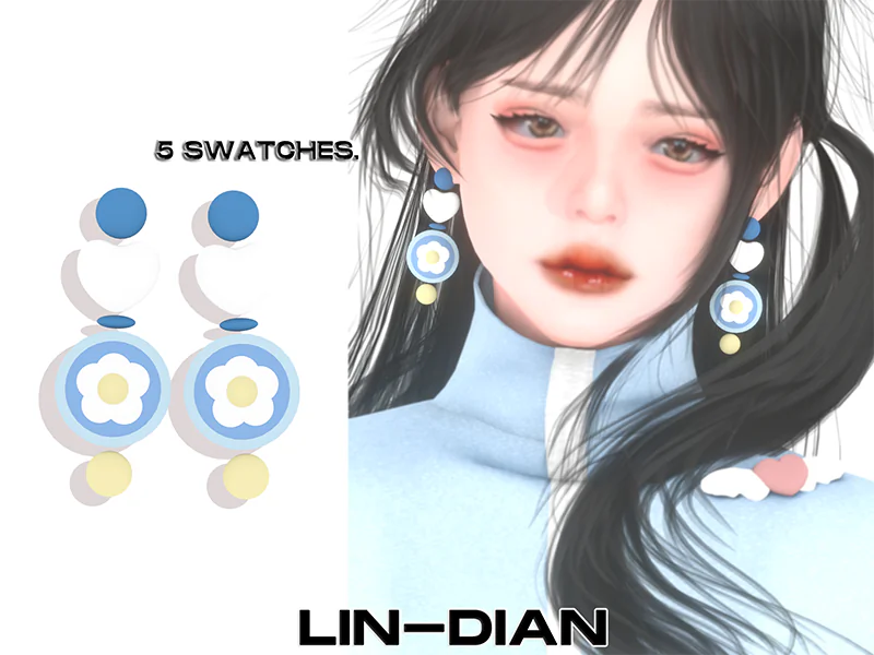 LIN-DIAN Candy Flower Earrings