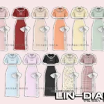 LIN-DIAN Puff sleeve ruffled long skirt suit