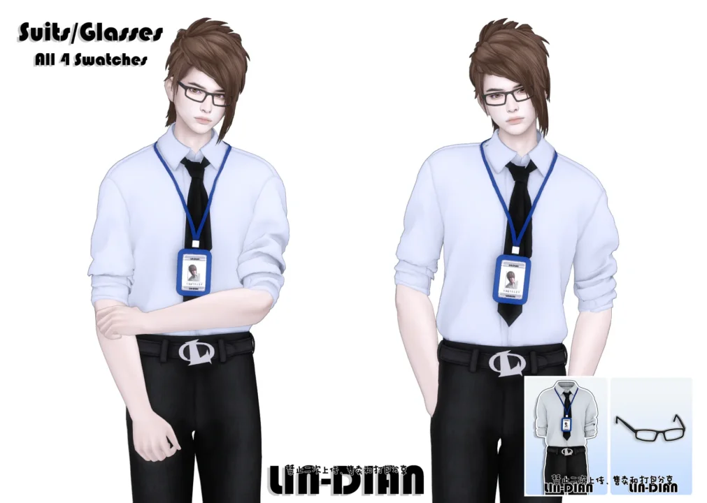 LIN-DIAN Men's suits and neck badges