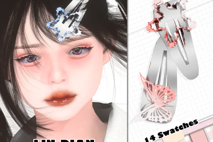 LIN-DIAN_Metal star hairpin（Hat）