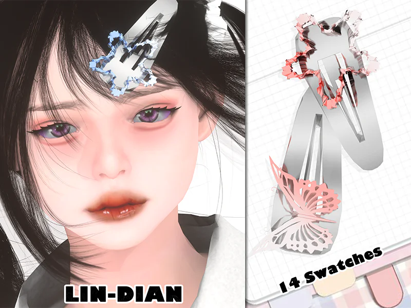 LIN-DIAN_Metal star hairpin（Hat）