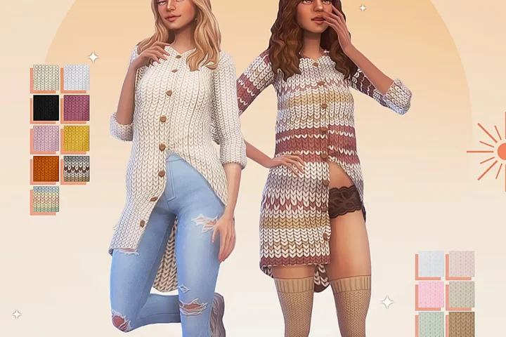 Tucked knit & socks
