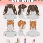 LIN-DIAN Double buns and pigtails