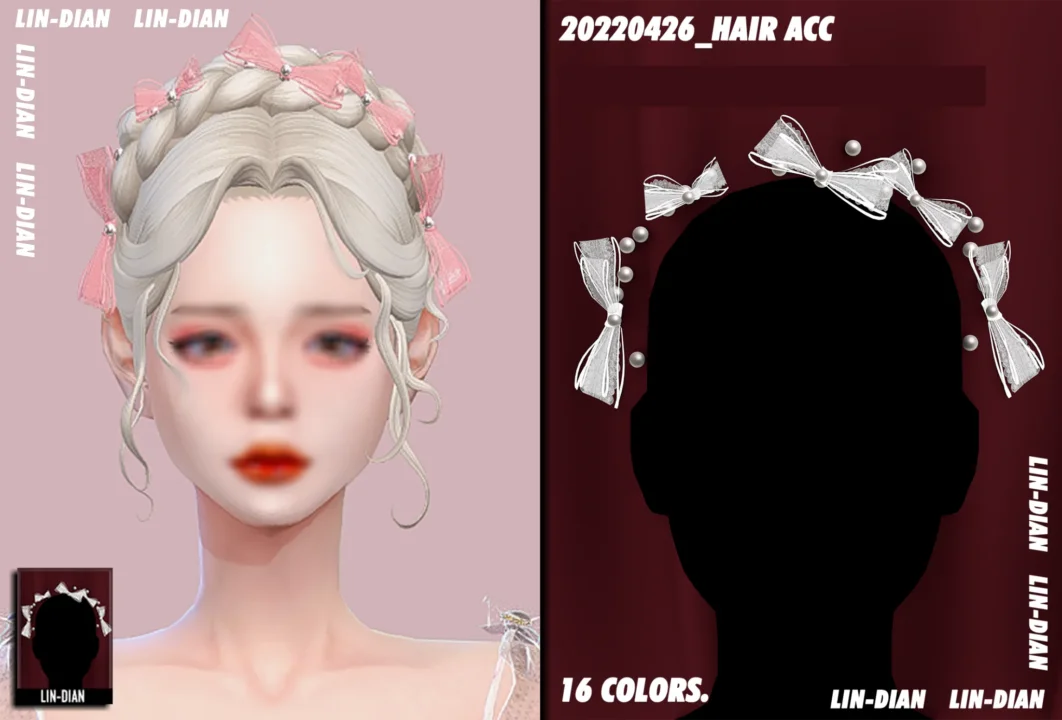 LIN-DIAN pearl bow head accessories