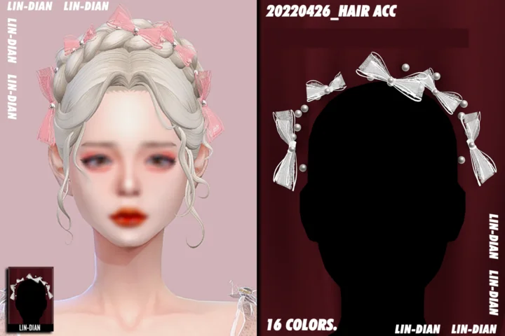 LIN-DIAN pearl bow head accessories