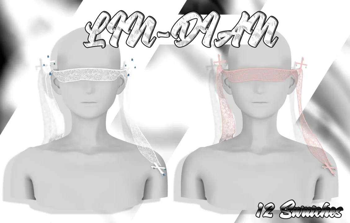 LIN-DIAN Cross Transparent Lace Eye Accessory