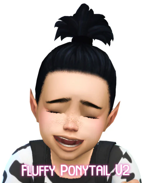 Fluffy Ponytail V2 For Toddlers
