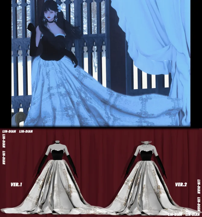 LIN-DIAN Retro Long Dress