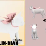 LIN-DIAN Cat bow collar