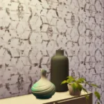 Augustine distressed geometric wallpaper