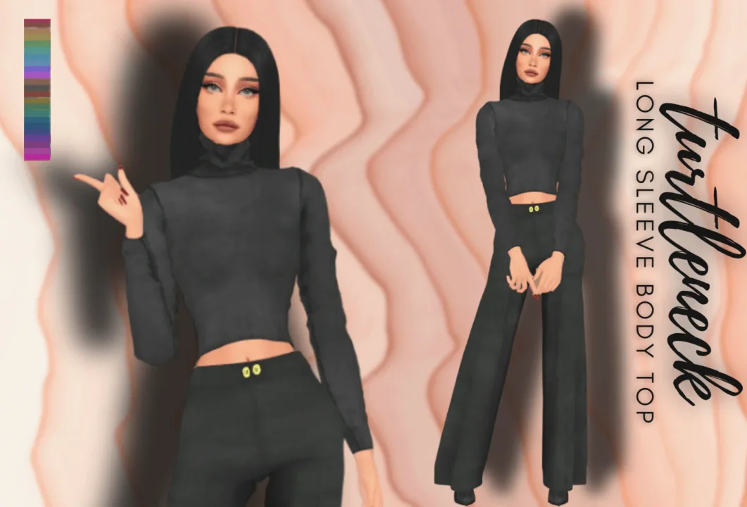 TURTLENECK LONG SLEEVE BODY TOP