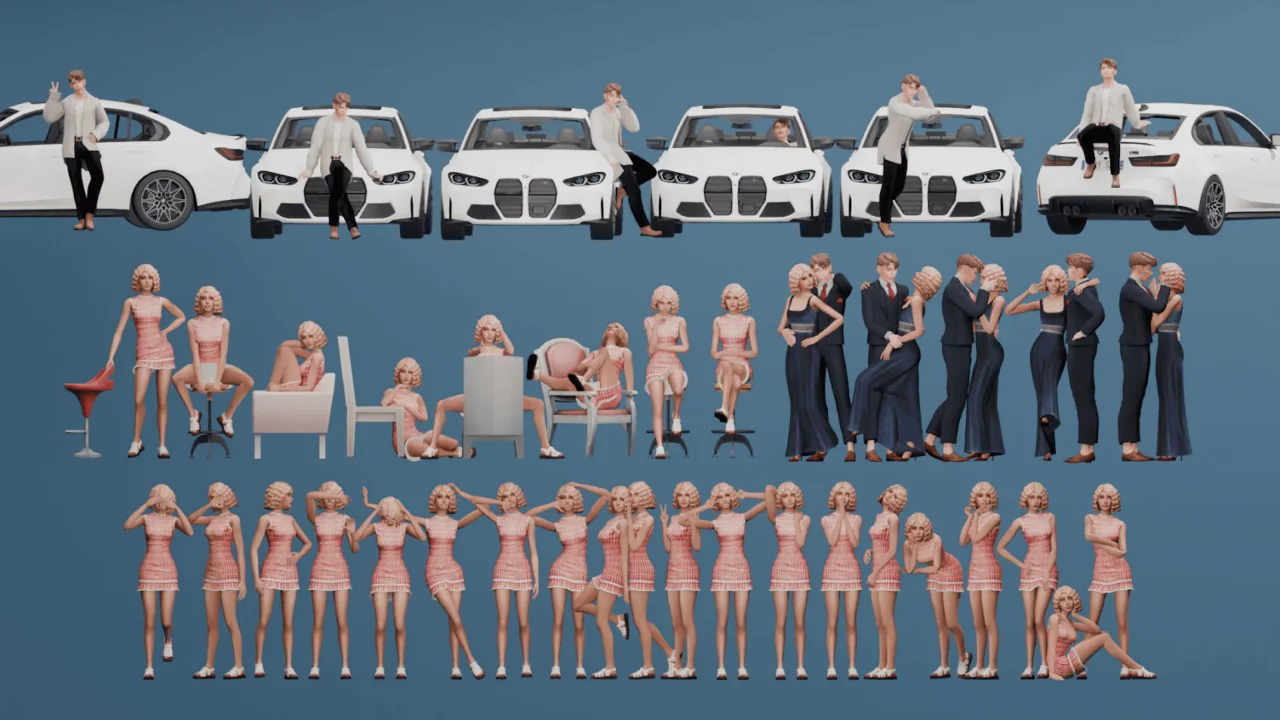 SnootySims Poses Mega Pack