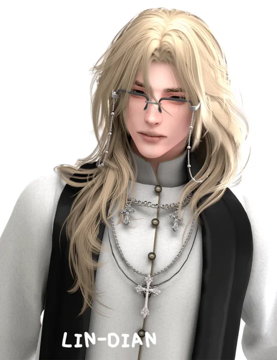 LIN-DIAN Lensless glasses with chain