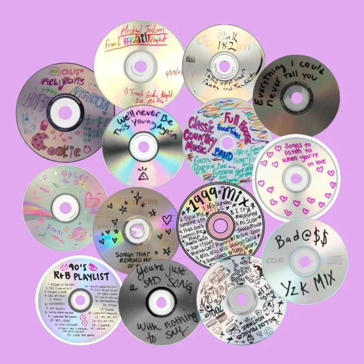 💿✨Nostalgic Y2K Baddies Burned CD Collection - Wall Decal 💿✨