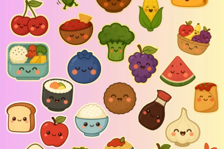 Cute Kawaii Food Decal - Stickers