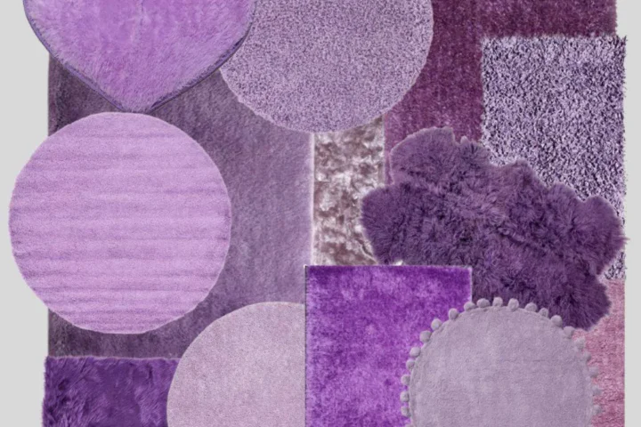 Purple Pop - Fluffy Rug Set