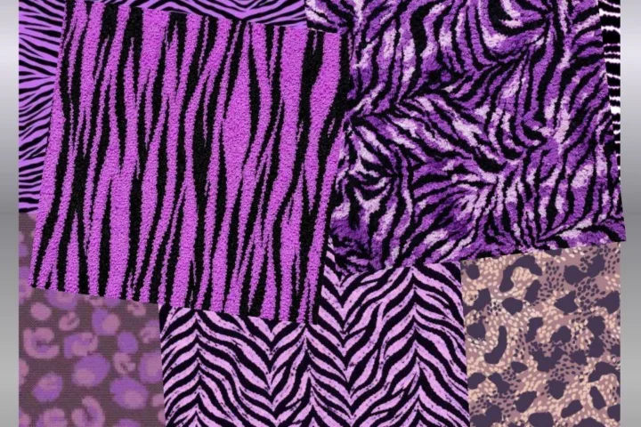 Y2K Purple Hot Girl Glam - Animal Print Carpeting