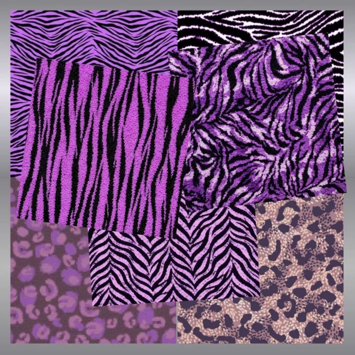 Y2K Purple Hot Girl Glam - Animal Print Carpeting