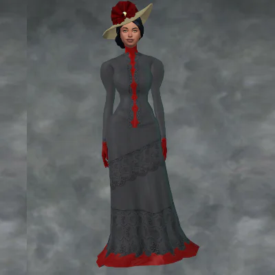 Victorian Bustle Dresses, Remade, with accessories