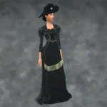 Victorian Bustle Dresses, Remade, with accessories