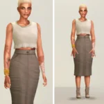 Le' 1 - Sleeveless Knit & Midi Skirt Set