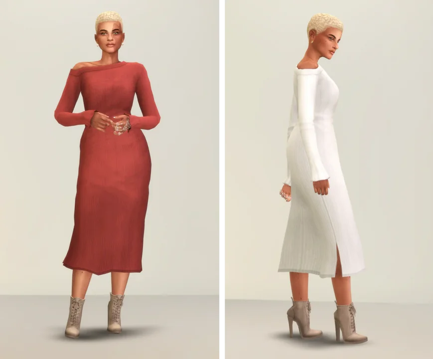 Le' 3 - Knit Dress & Sweater Set