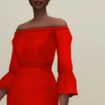 Off-Shoulder Midi Dress