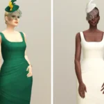 Lady of Dress & Hat