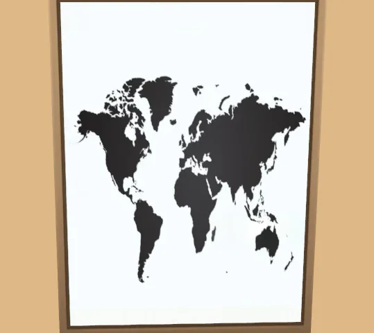 World map wall prints - set