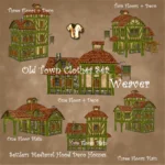 Medieval Old Town Hood Deco Houses - Weaver Set