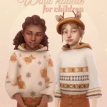 Wool hoodie for children