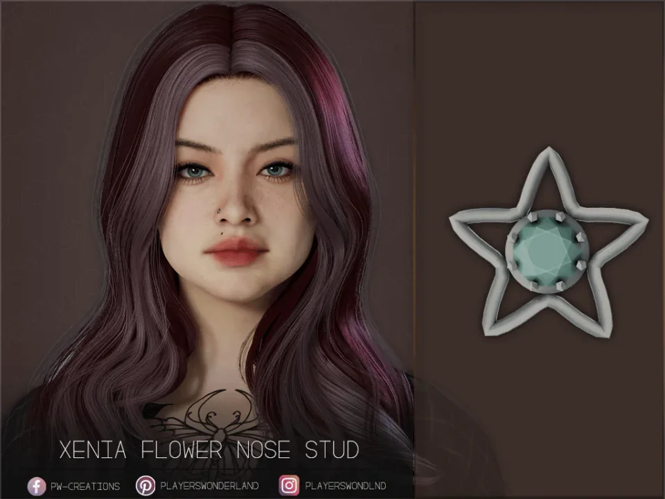 Xenia Flower Nose Stud