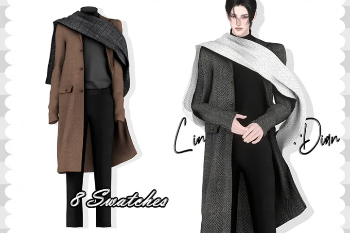 LIN-DIAN Men's long suit