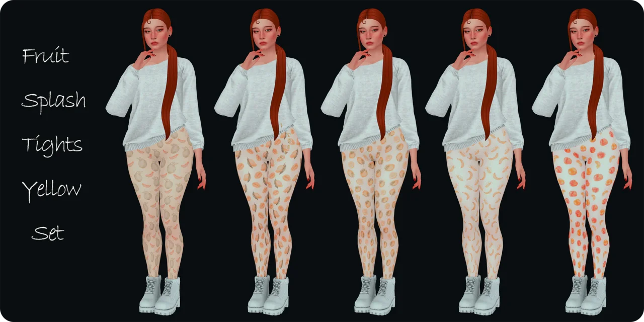 Fruit Splash Tights Yellow Set