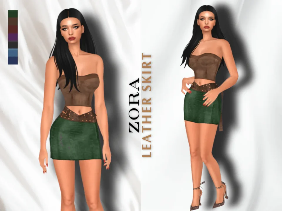 ZORA LEATHER SKIRT